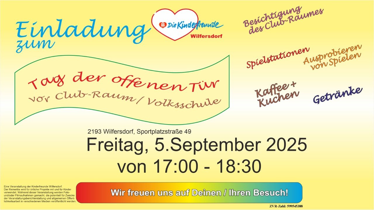 Einladung Tag der offenen Tür 2025