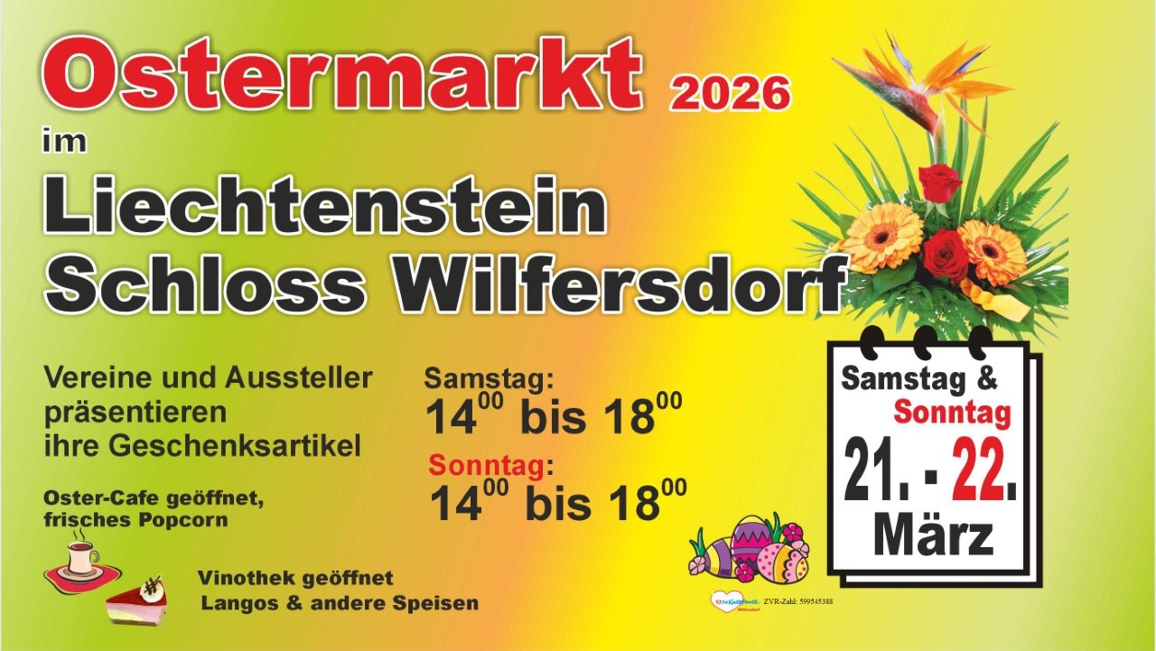 Ostermarkt 2026 Schloss Liechtenstein Wilfersdorf